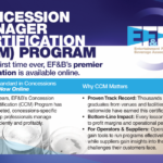 EF&B Webinar – Concession Manager Certification (CCM) Program